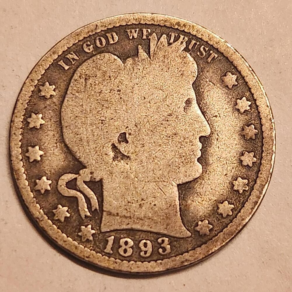 1893 Barber Quarter Dollar.
The 1893...